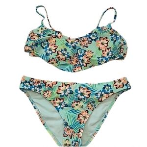 Bikini nation sz medium tropical print floral Bikini set SW7